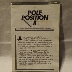 POLE POSITION II MANUAL - ATARI 7800